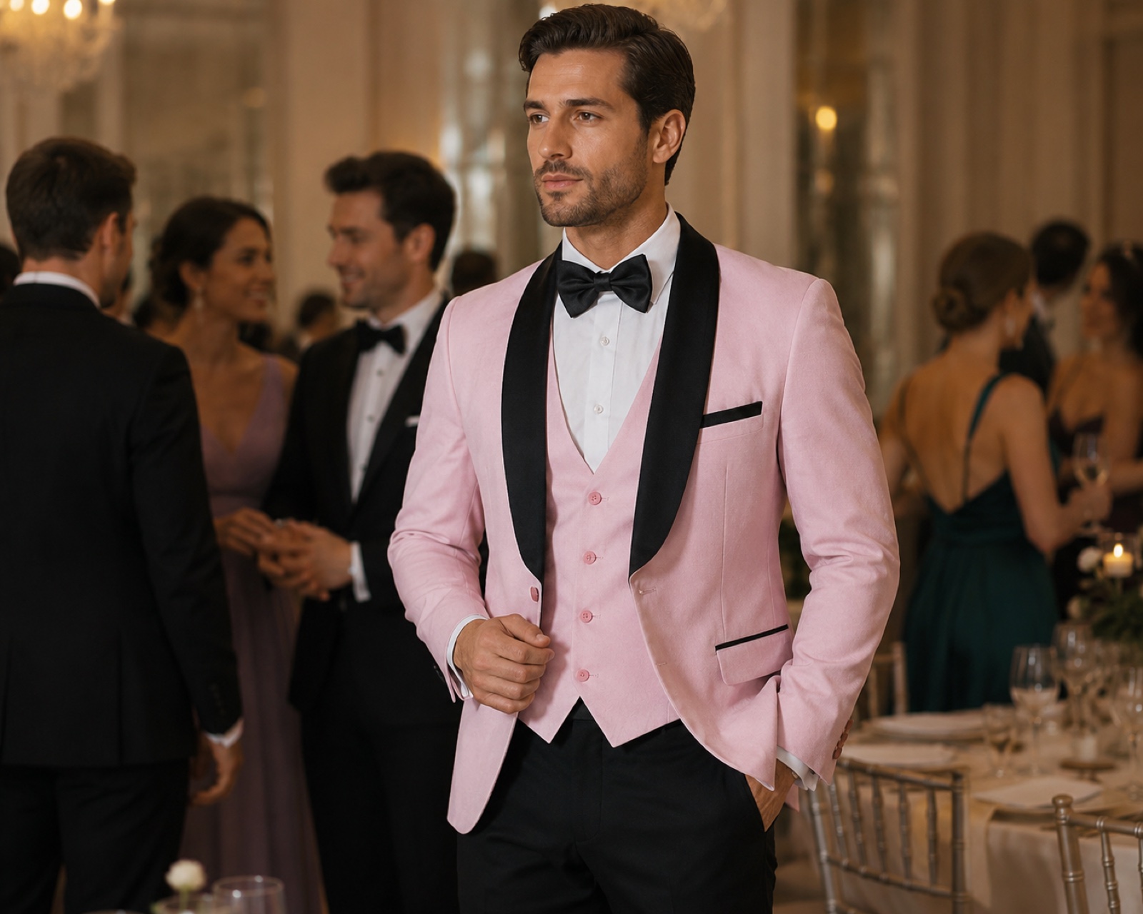 Formal event reference for group formalwear sourcing